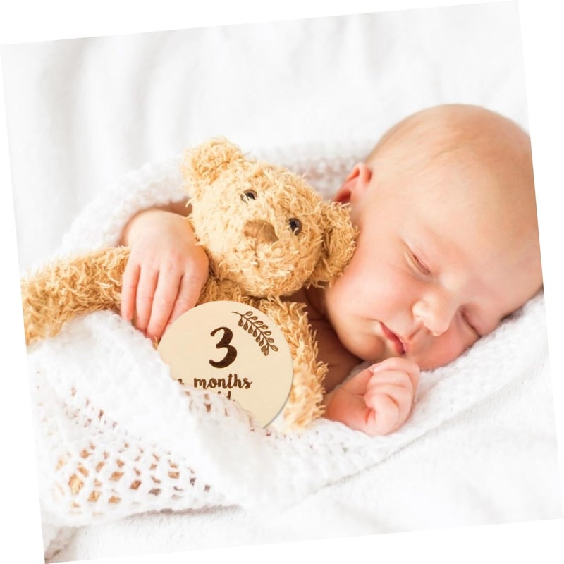 UPKOCH 6Pcs Double Sided Newborn Milestone Cards For Photography Monthly Announcements - Image 4